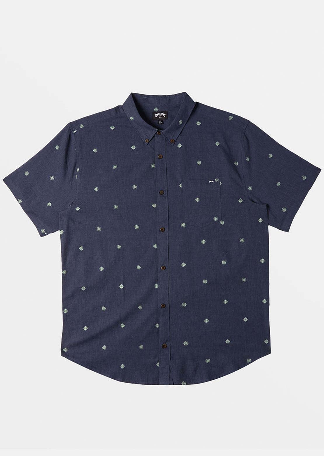 Billabong Men's All Day Jacquard Button Up Shirts Dusty Navy