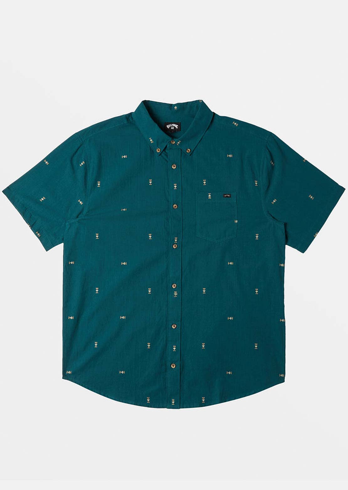 Billabong Men's All Day Jacquard Button Up Shirts Real Teal