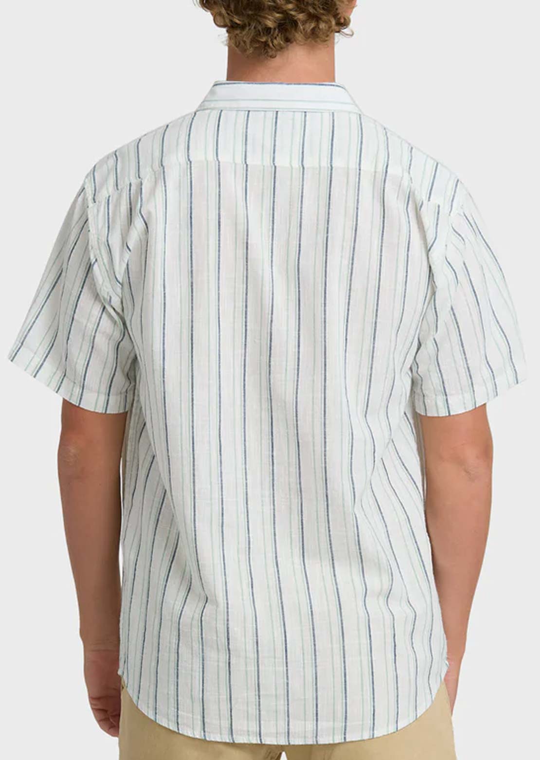 Billabong Men's All Day Stripe Button Up Shirt Cream