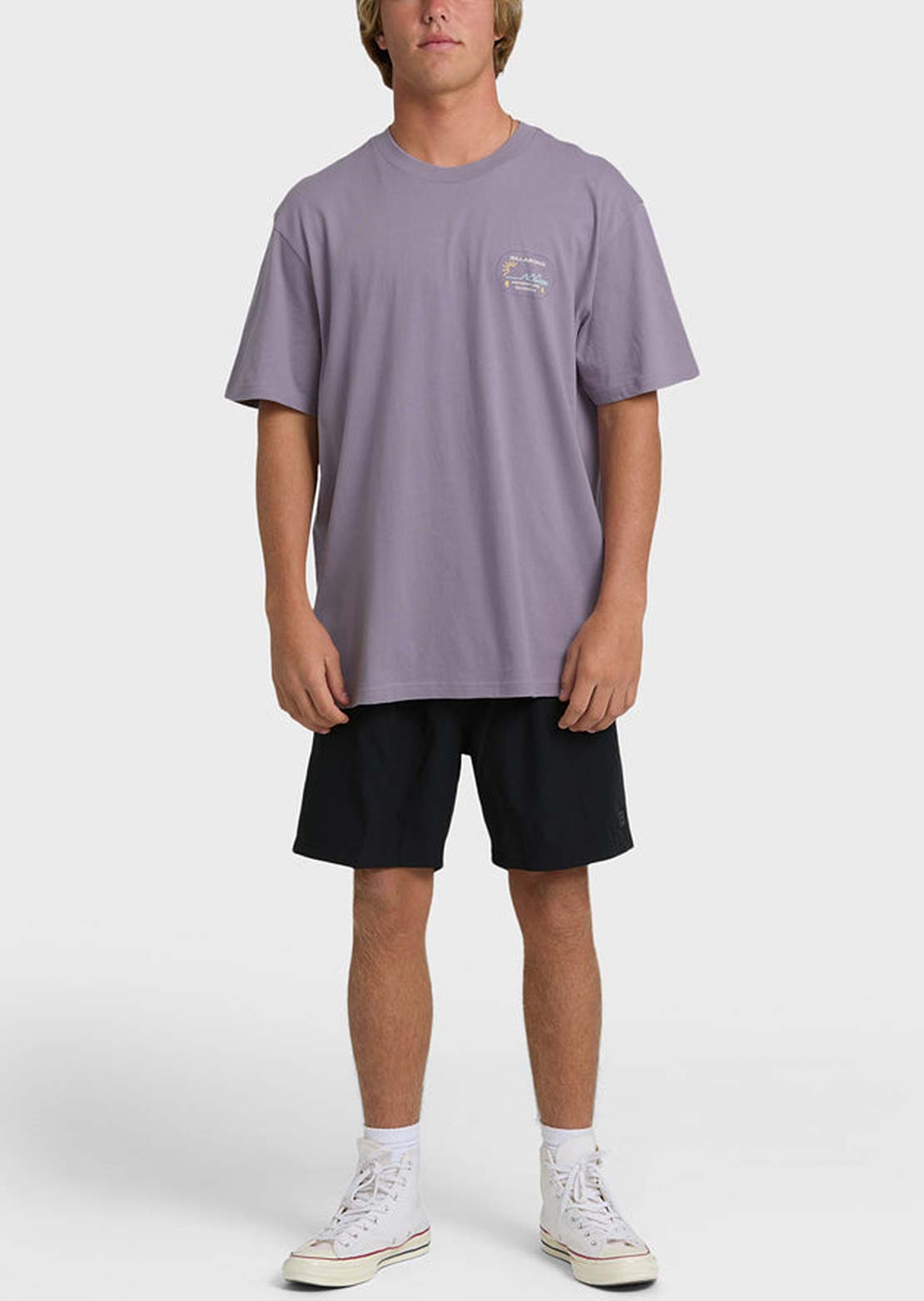 Billabong Men's Andes Adiv Premium T-Shirt Purple Ash
