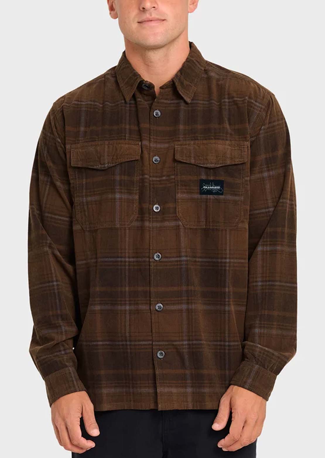 Billabong Men's Bad Dog Long Sleeve Button Up Shirt Carafe