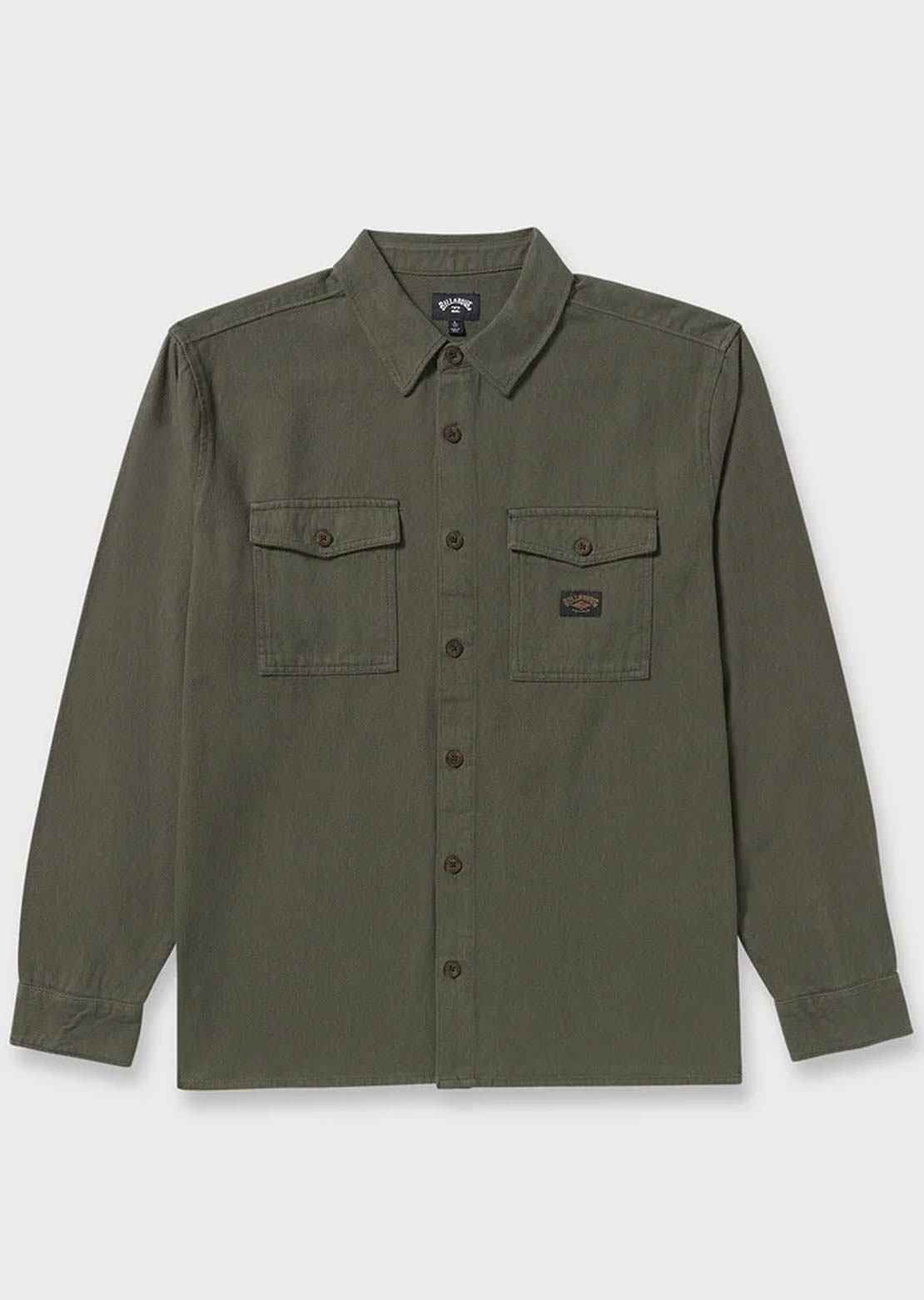 Billabong Men's Bong Days Button Up Shirt Dark Military