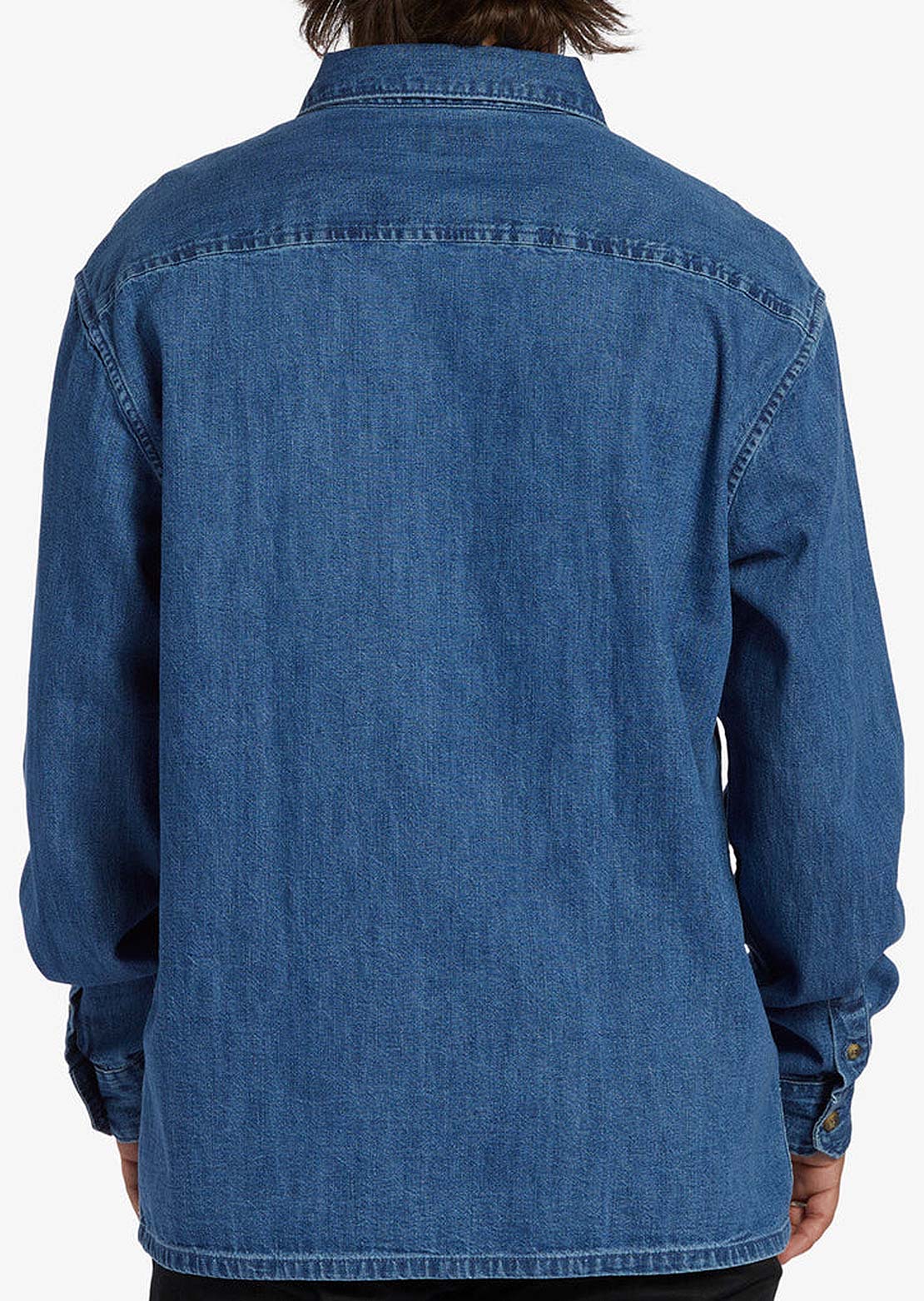 Billabong Men's Bong Days Button Up Shirts Denim Blue