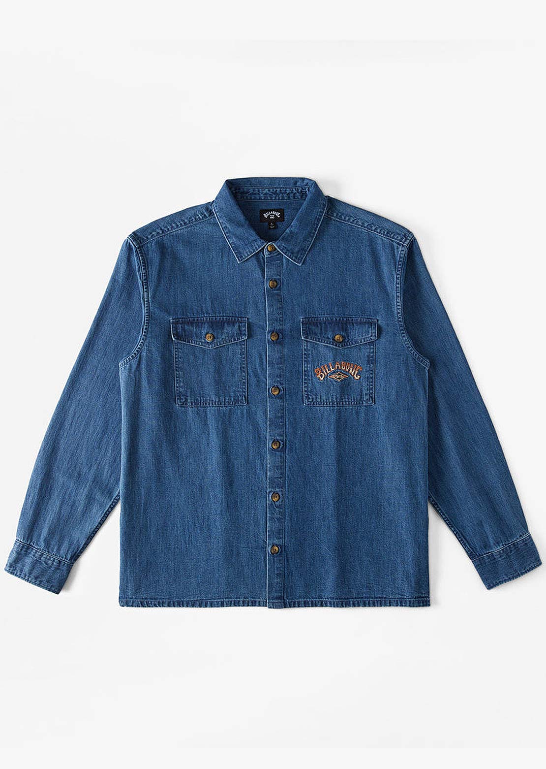 Billabong Men's Bong Days Button Up Shirts Denim Blue