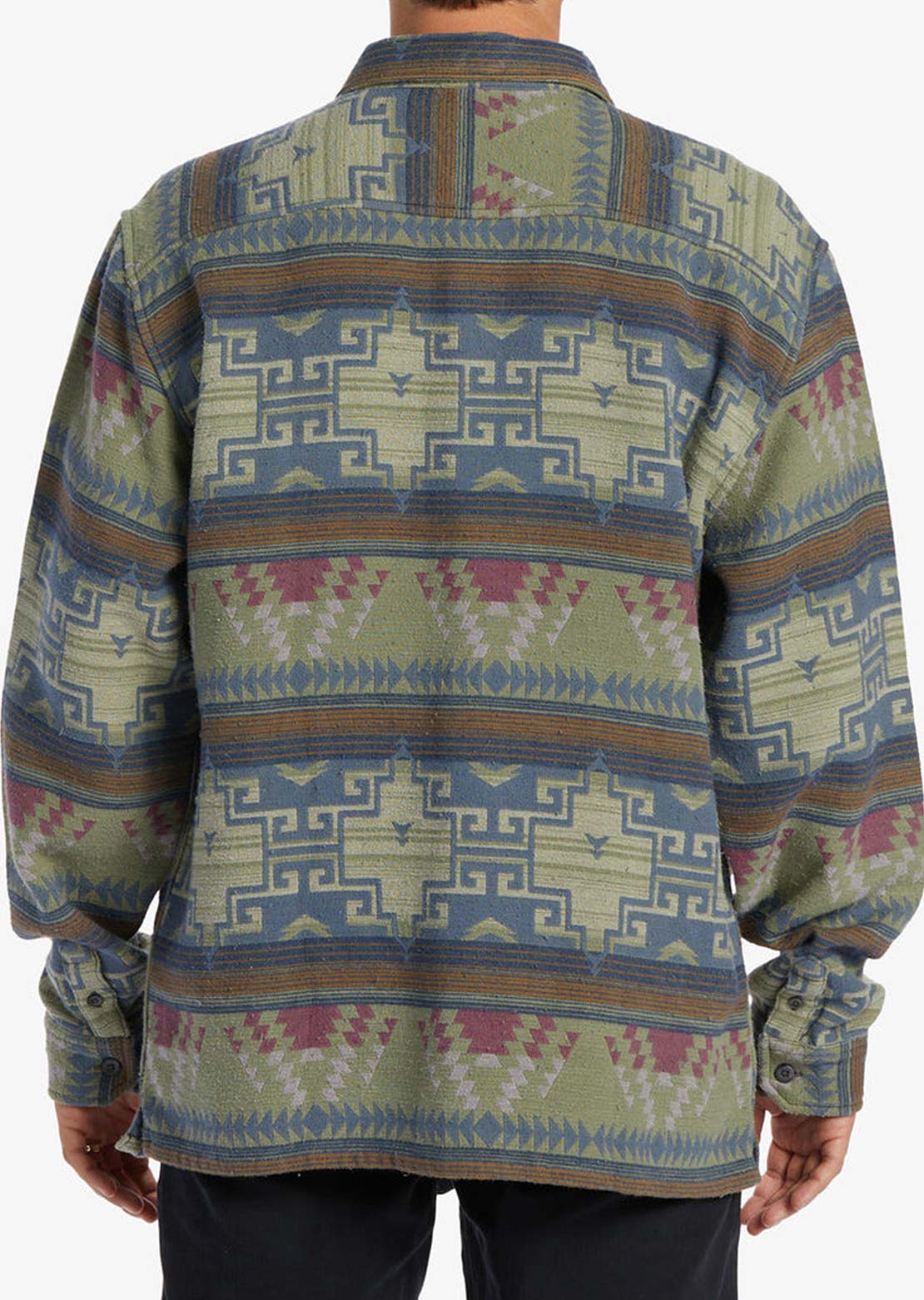 Billabong Men's Coastline Flannel Button Up Shirt Sage