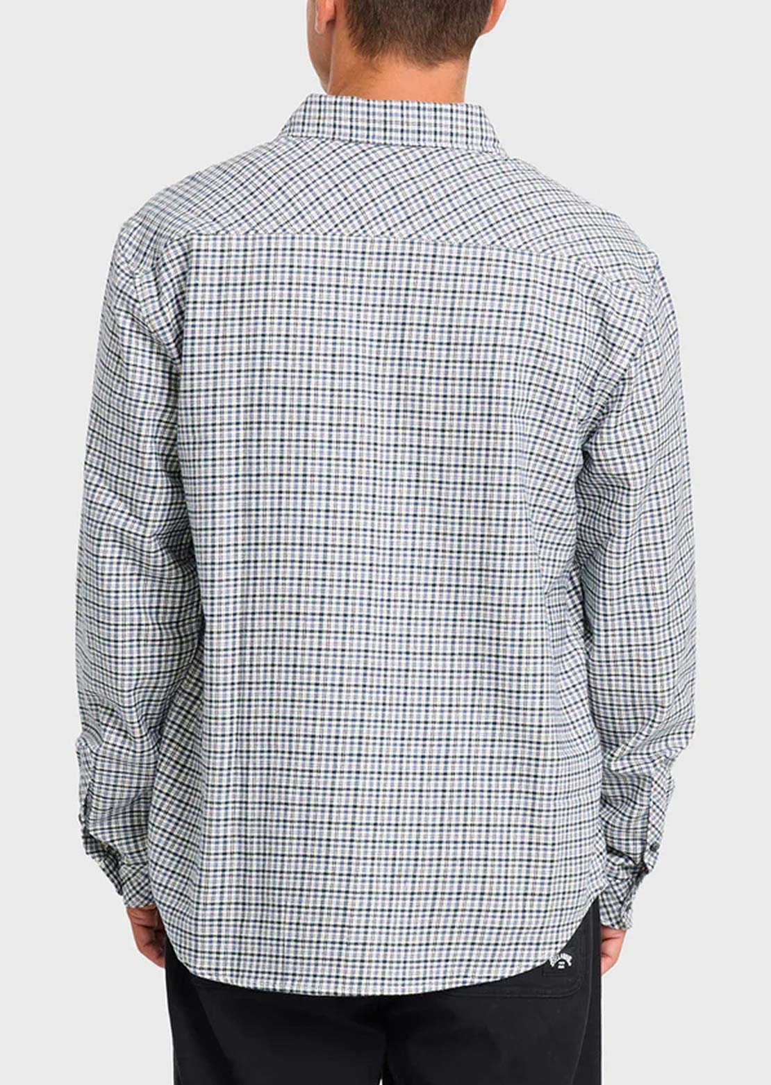 Billabong Men's Coastline Flannel Button Up Shirt Off White