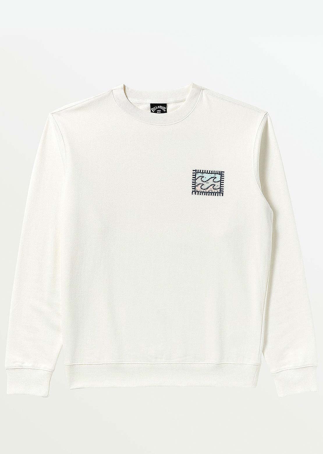 Billabong Men's Crayon Wave Crewneck Off White