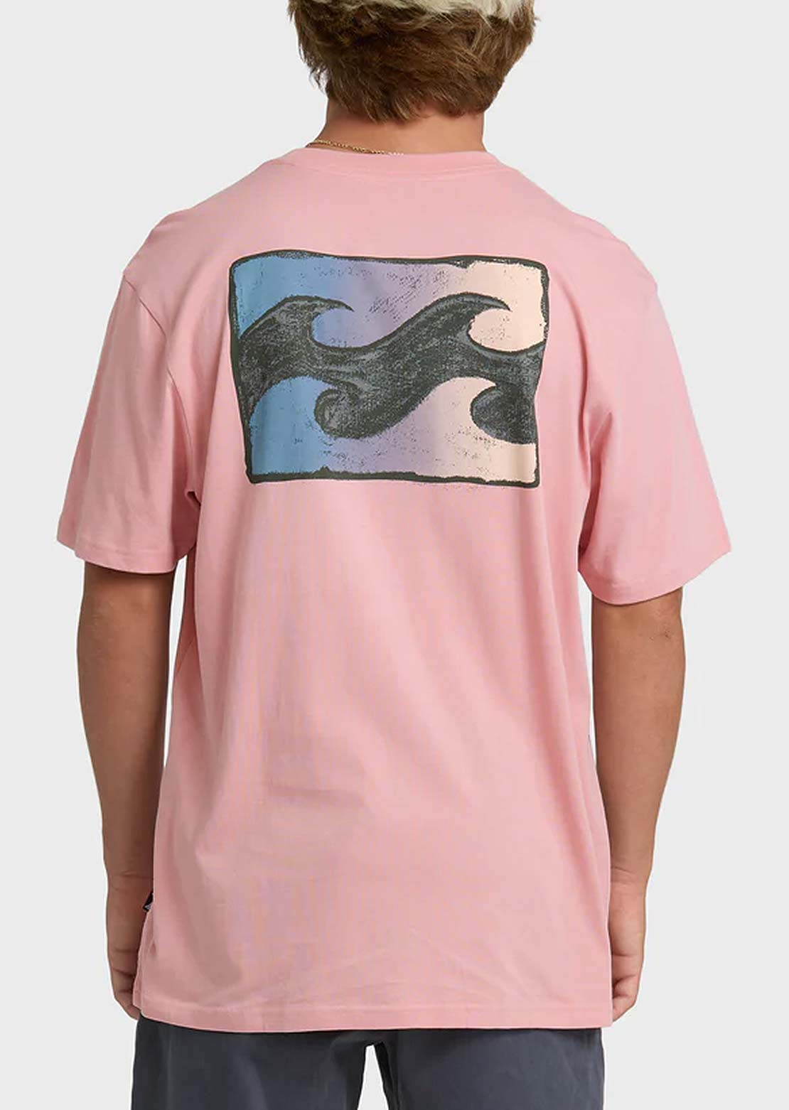 Billabong Men's Crayon Wave Premium T-Shirt Vintage Pink