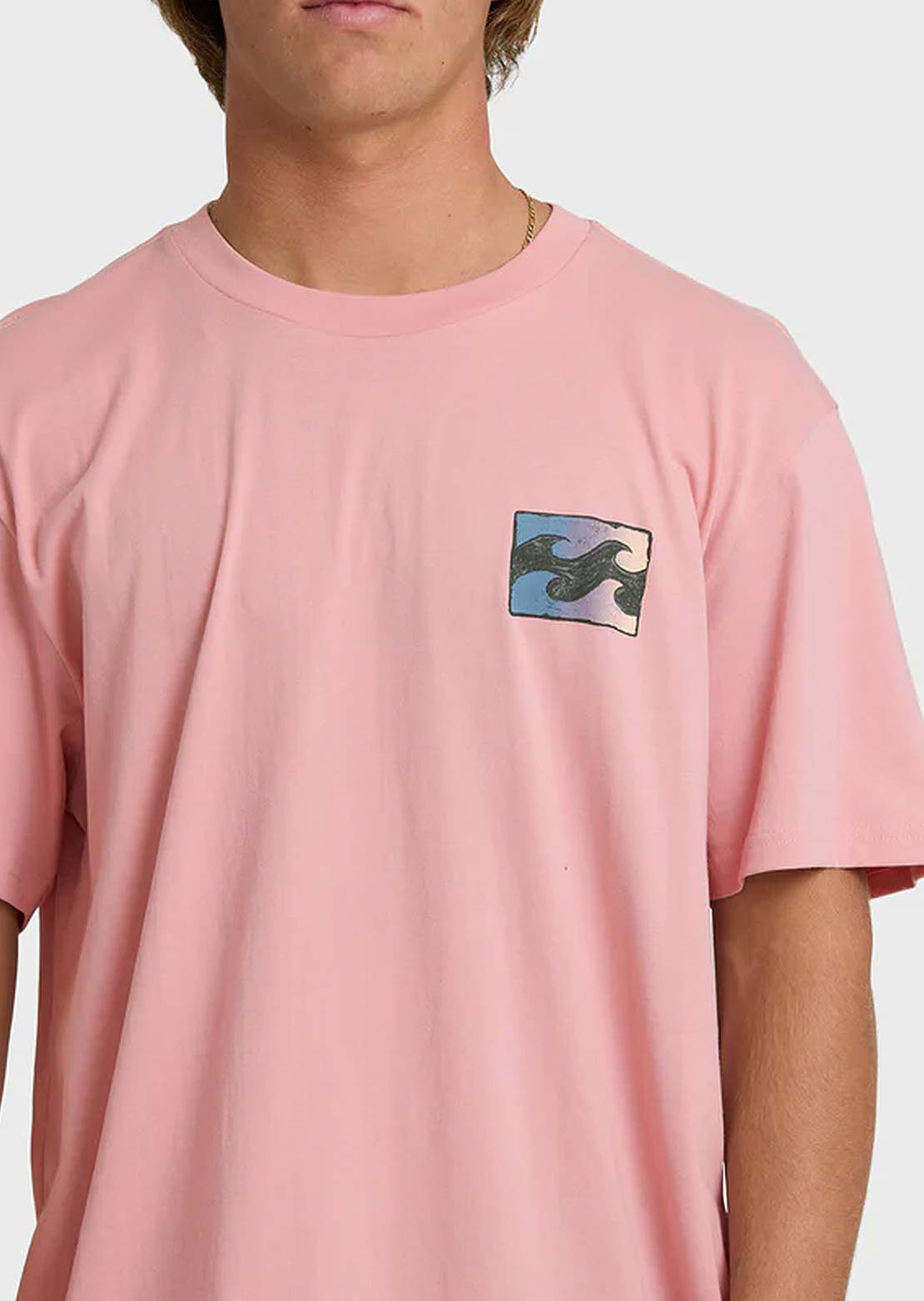 Billabong Men's Crayon Wave Premium T-Shirt Vintage Pink
