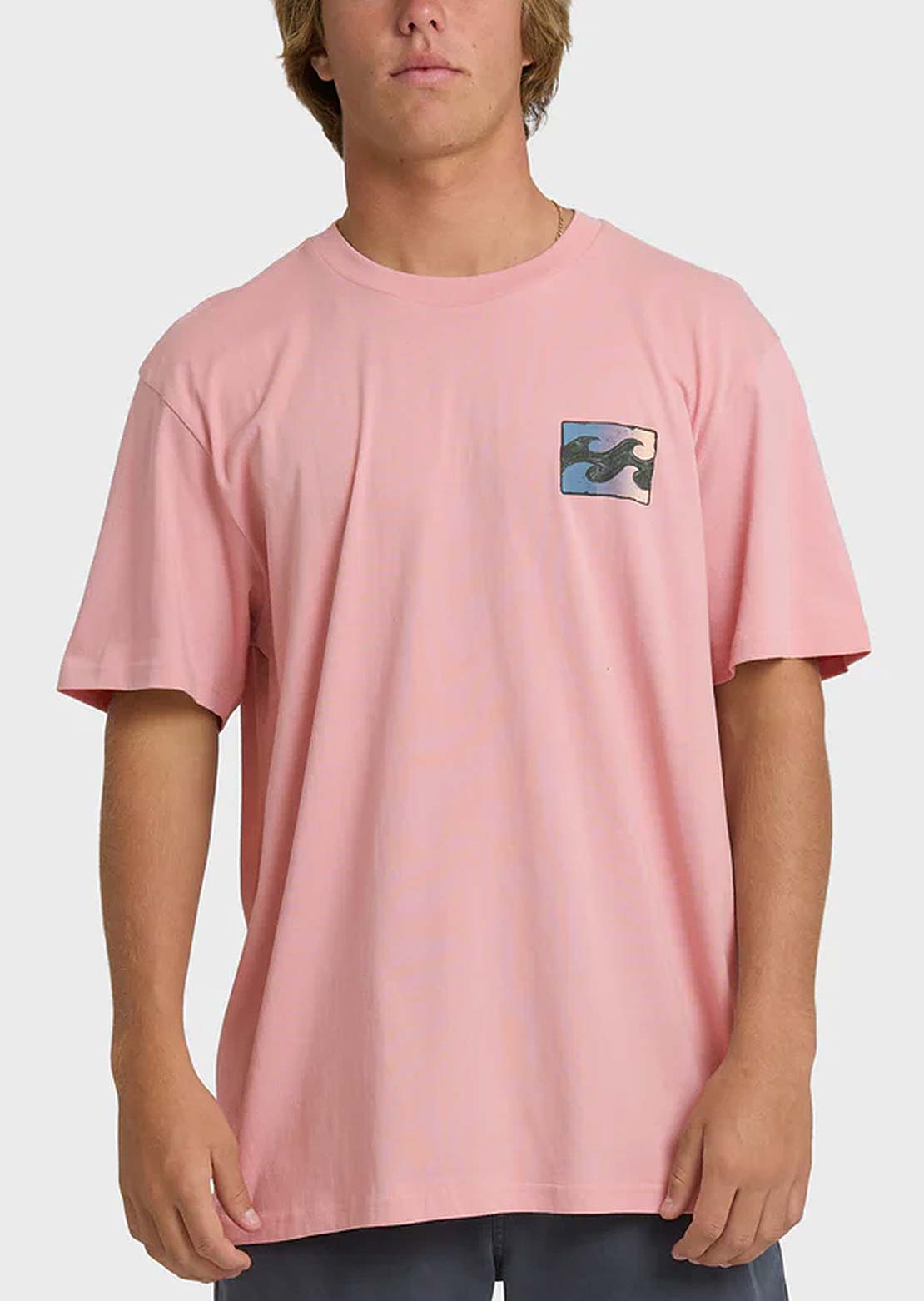 Billabong Men's Crayon Wave Premium T-Shirt Vintage Pink