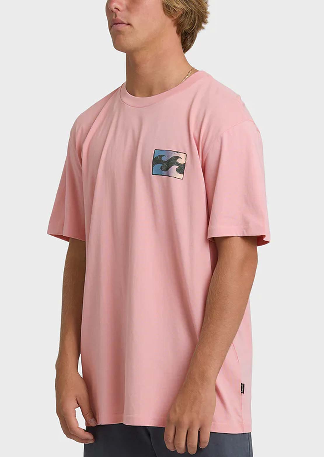 Billabong Men's Crayon Wave Premium T-Shirt Vintage Pink