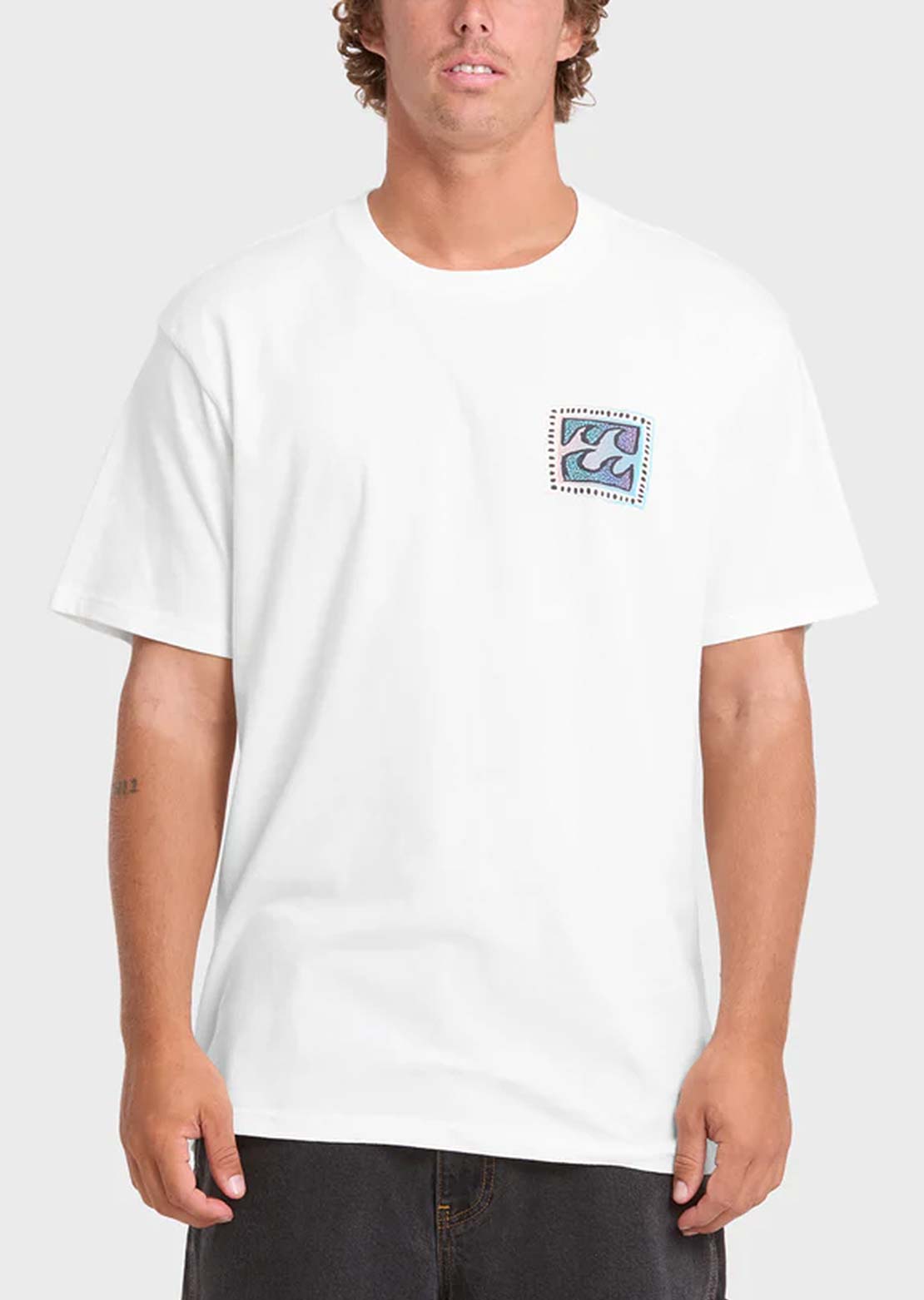 Billabong Men's Crayon Wave Premium T-Shirt Off White