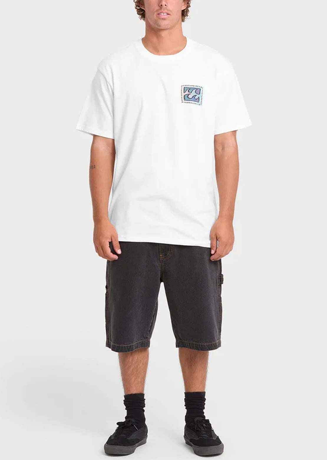 Billabong Men's Crayon Wave Premium T-Shirt Off White