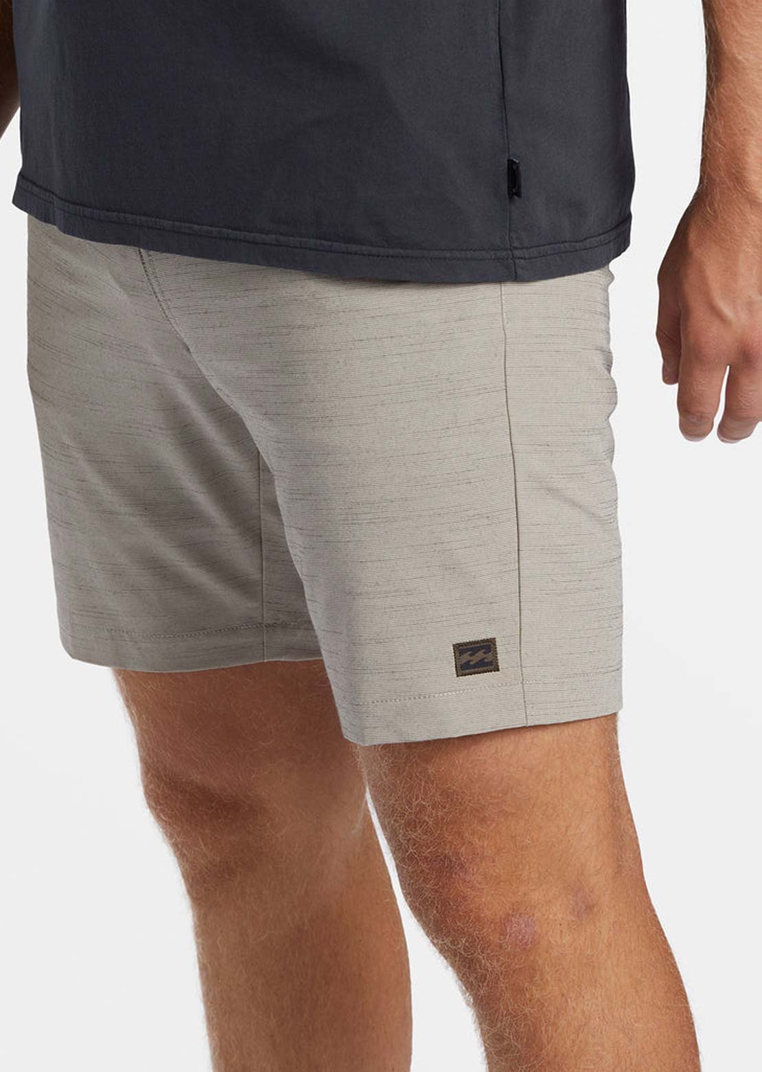 Billabong Men's Crossfire Slub Mid Shorts Stone