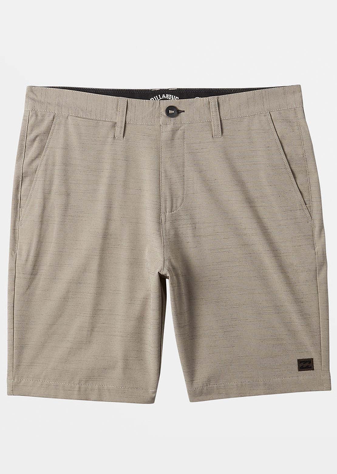 Billabong Men's Crossfire Slub Mid Shorts Stone