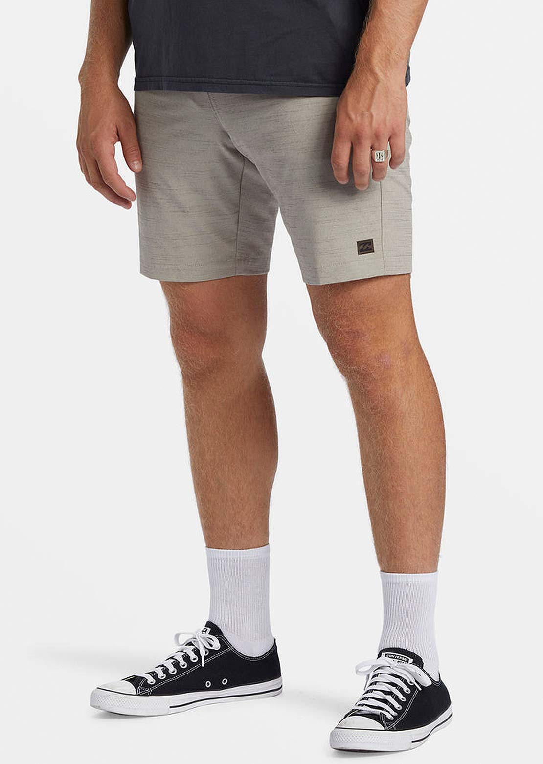 Billabong Men's Crossfire Slub Mid Shorts Stone