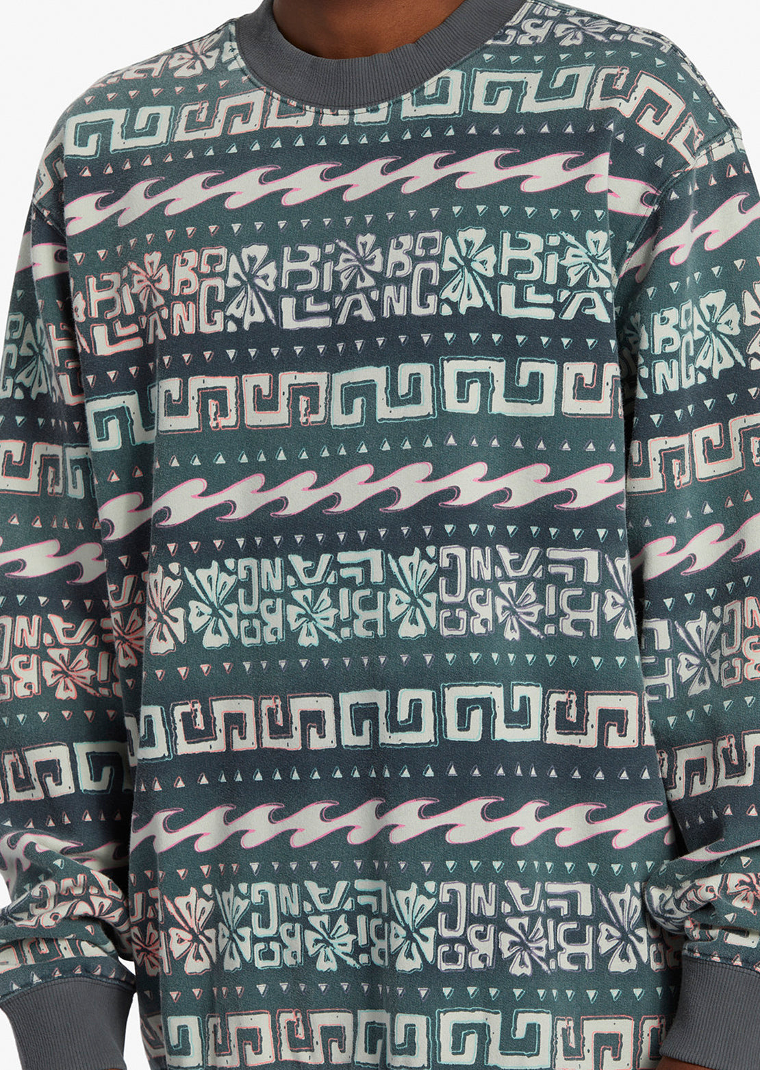 Billabong Men's Halfrack Fleece Crewneck Sweatshirt Black