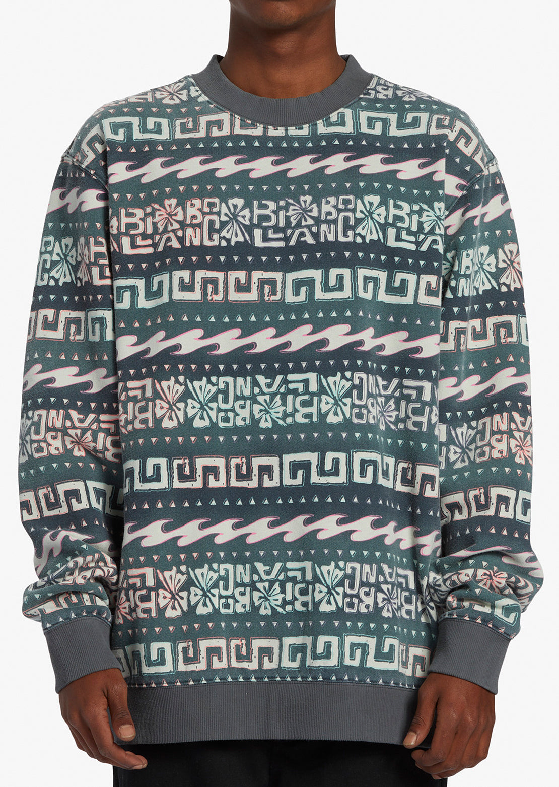 Billabong Men's Halfrack Fleece Crewneck Sweatshirt Black