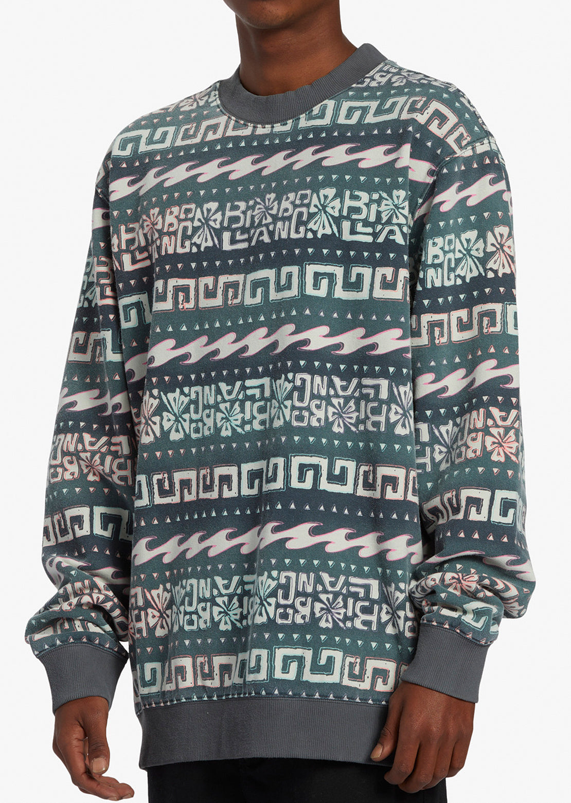 Billabong Men's Halfrack Fleece Crewneck Sweatshirt Black
