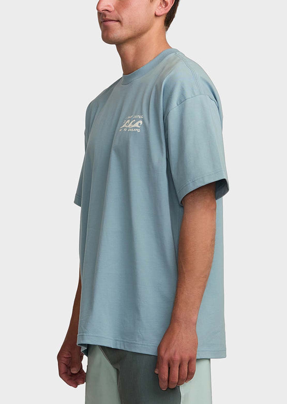 Billabong Men's I Surf Better In My Dreams T-Shirt Washed Blue