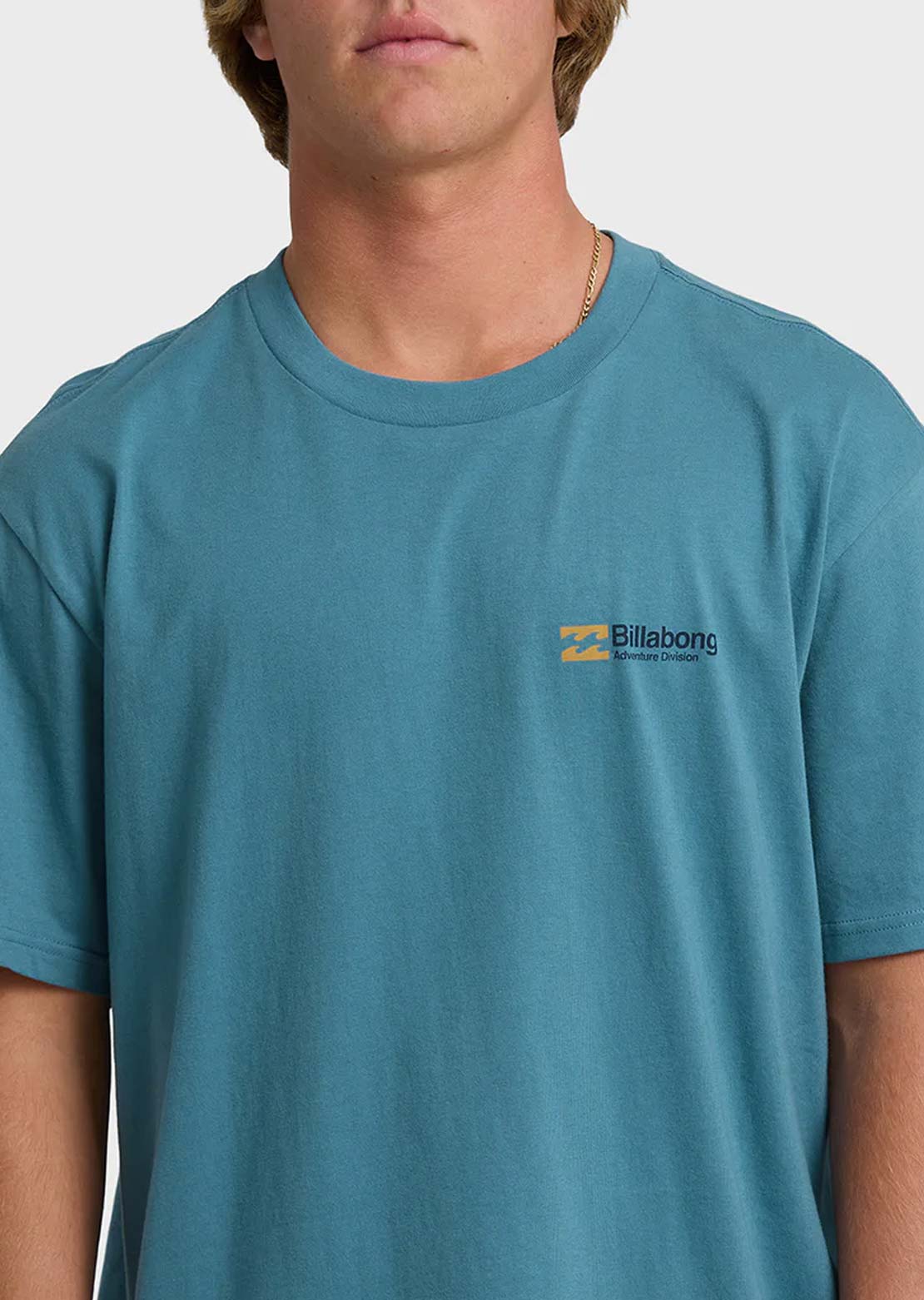 Billabong Men's Make Tracks Adiv Premium T-Shirt Vintage Blue