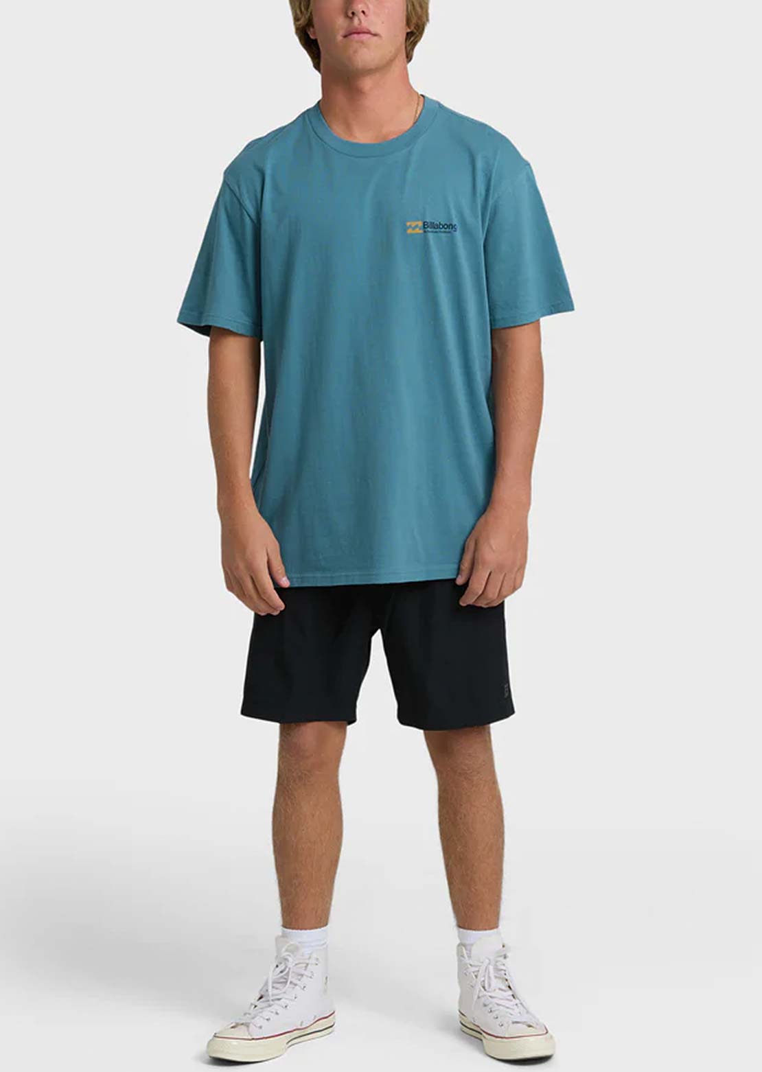 Billabong Men's Make Tracks Adiv Premium T-Shirt Vintage Blue
