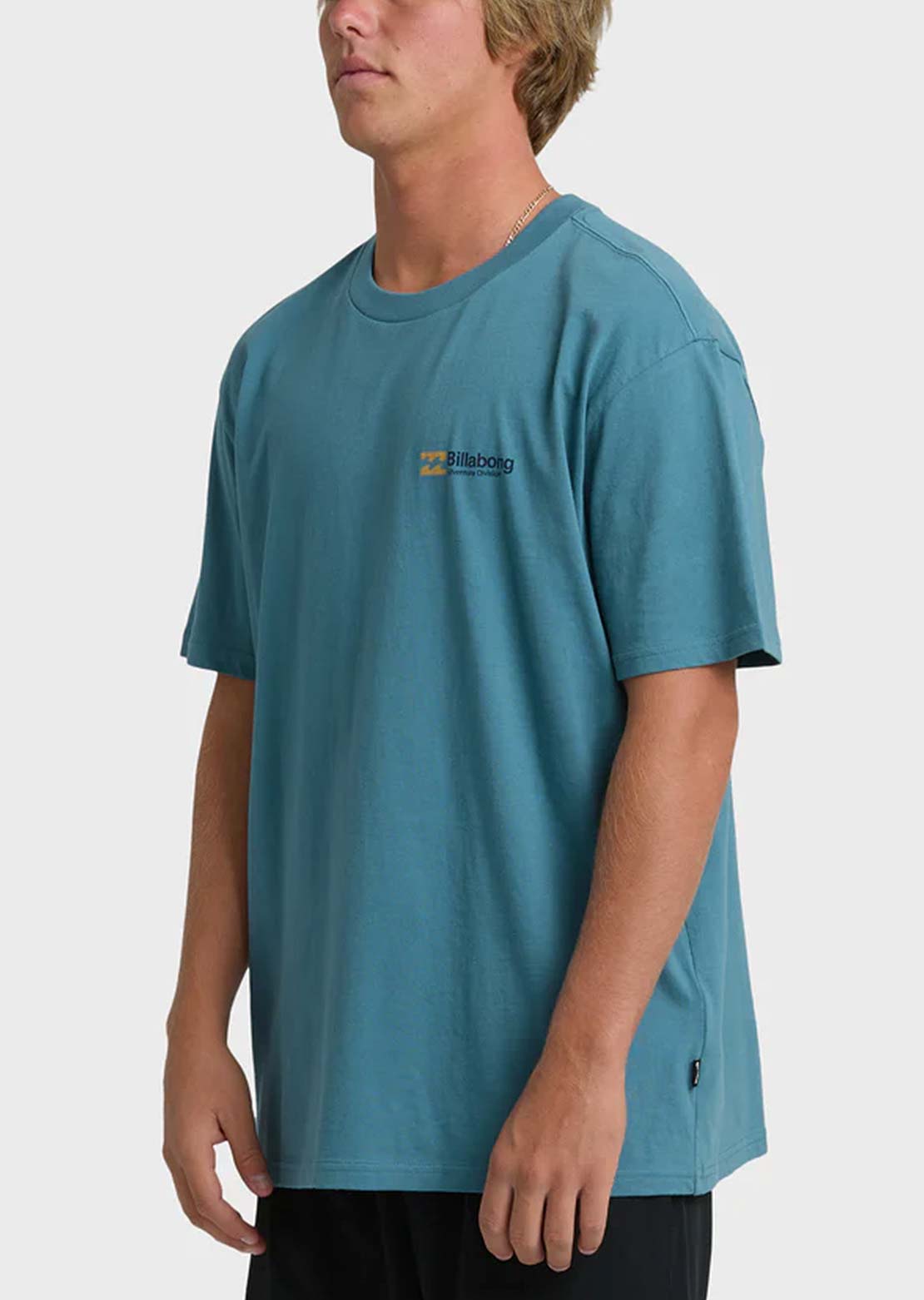 Billabong Men's Make Tracks Adiv Premium T-Shirt Vintage Blue