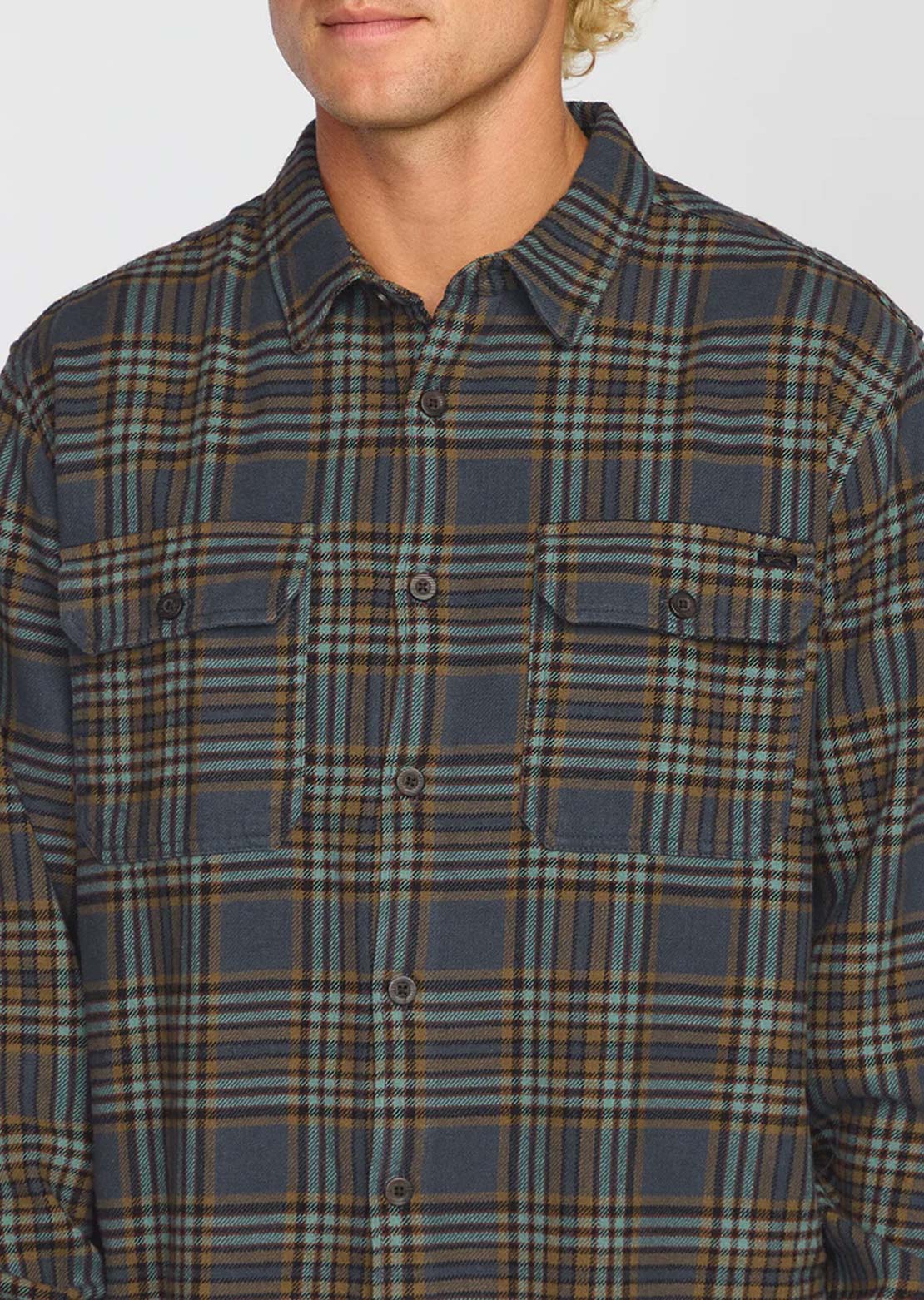 Billabong Men's Offshore Flannel Button Up Shirt Midnight