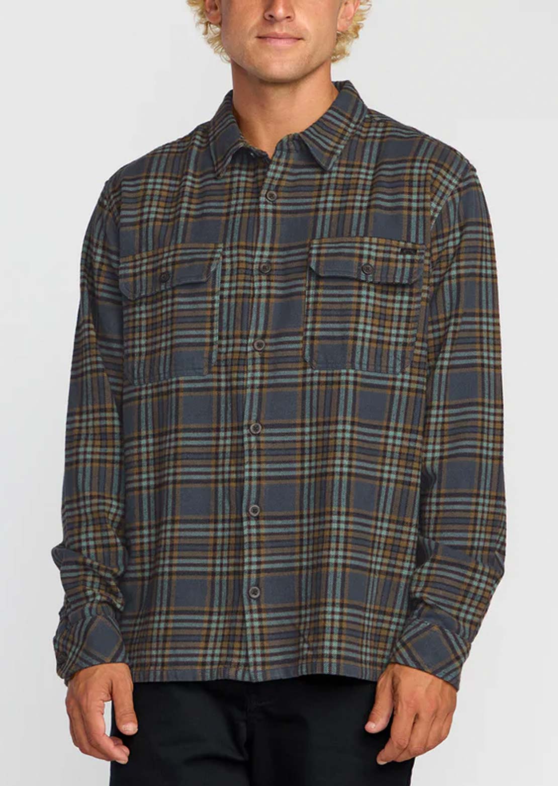 Billabong Men's Offshore Flannel Button Up Shirt Midnight