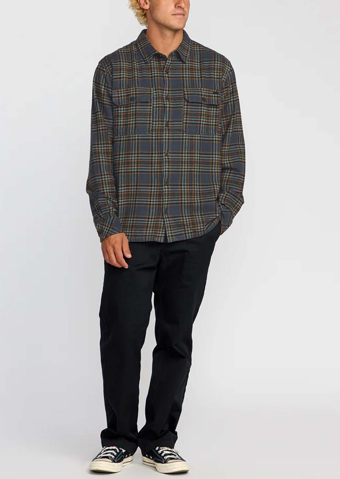 Billabong Men's Offshore Flannel Button Up Shirt Midnight