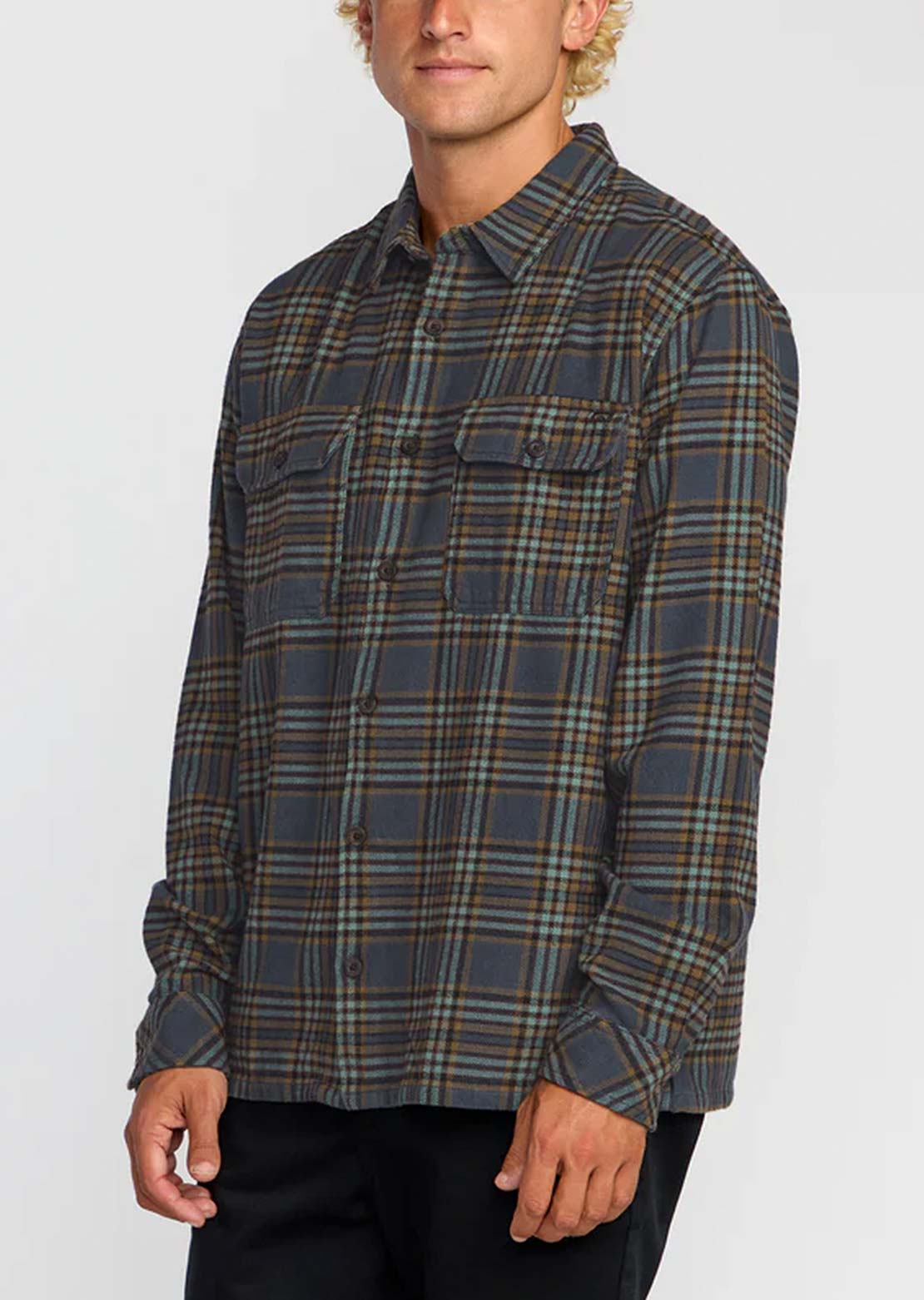 Billabong Men's Offshore Flannel Button Up Shirt Midnight