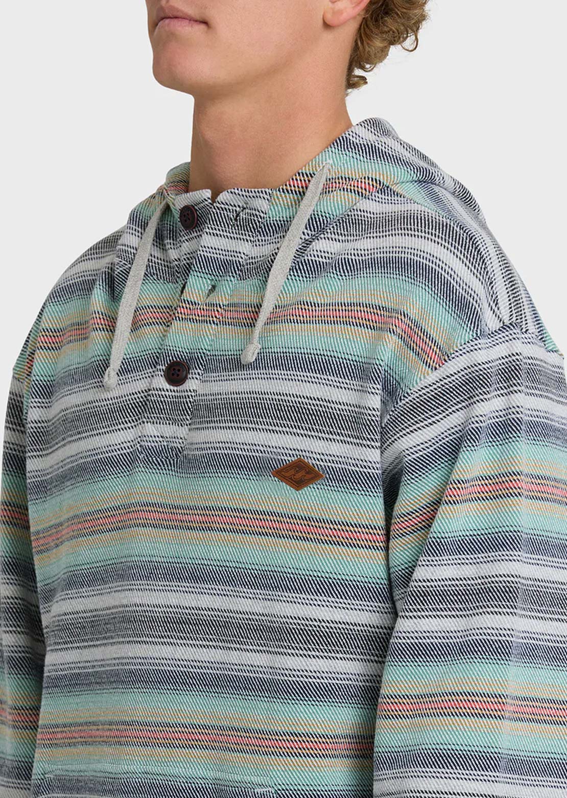 Billabong Men's Rancho Pullover Hood Heather Gray
