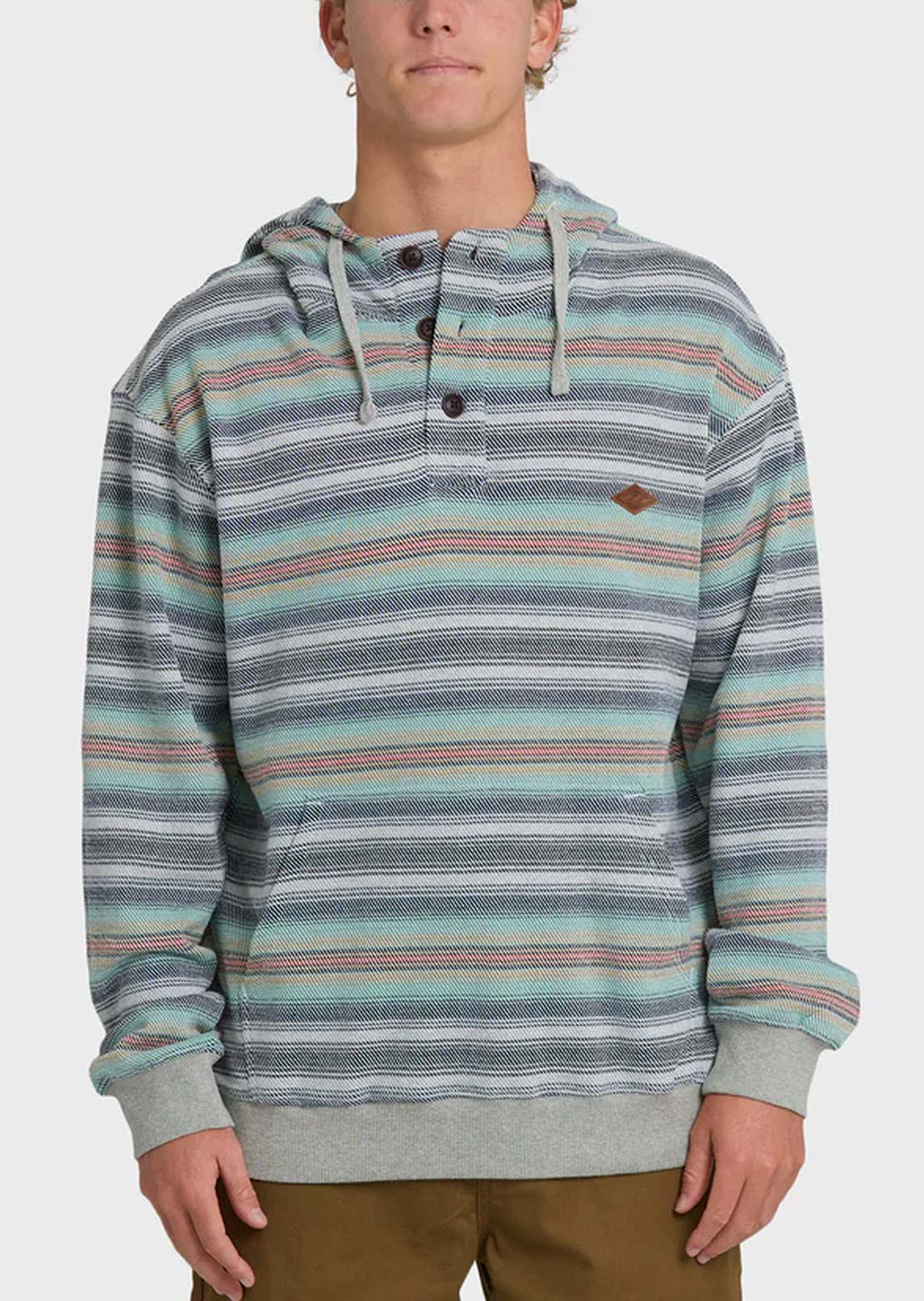 Billabong Men's Rancho Pullover Hood Heather Gray