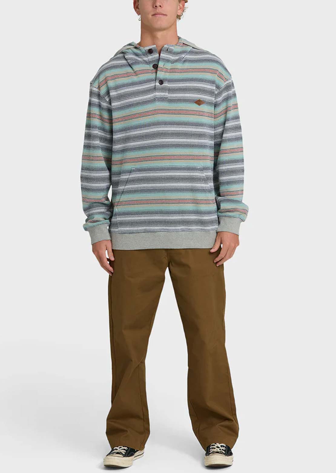 Billabong Men's Rancho Pullover Hood Heather Gray