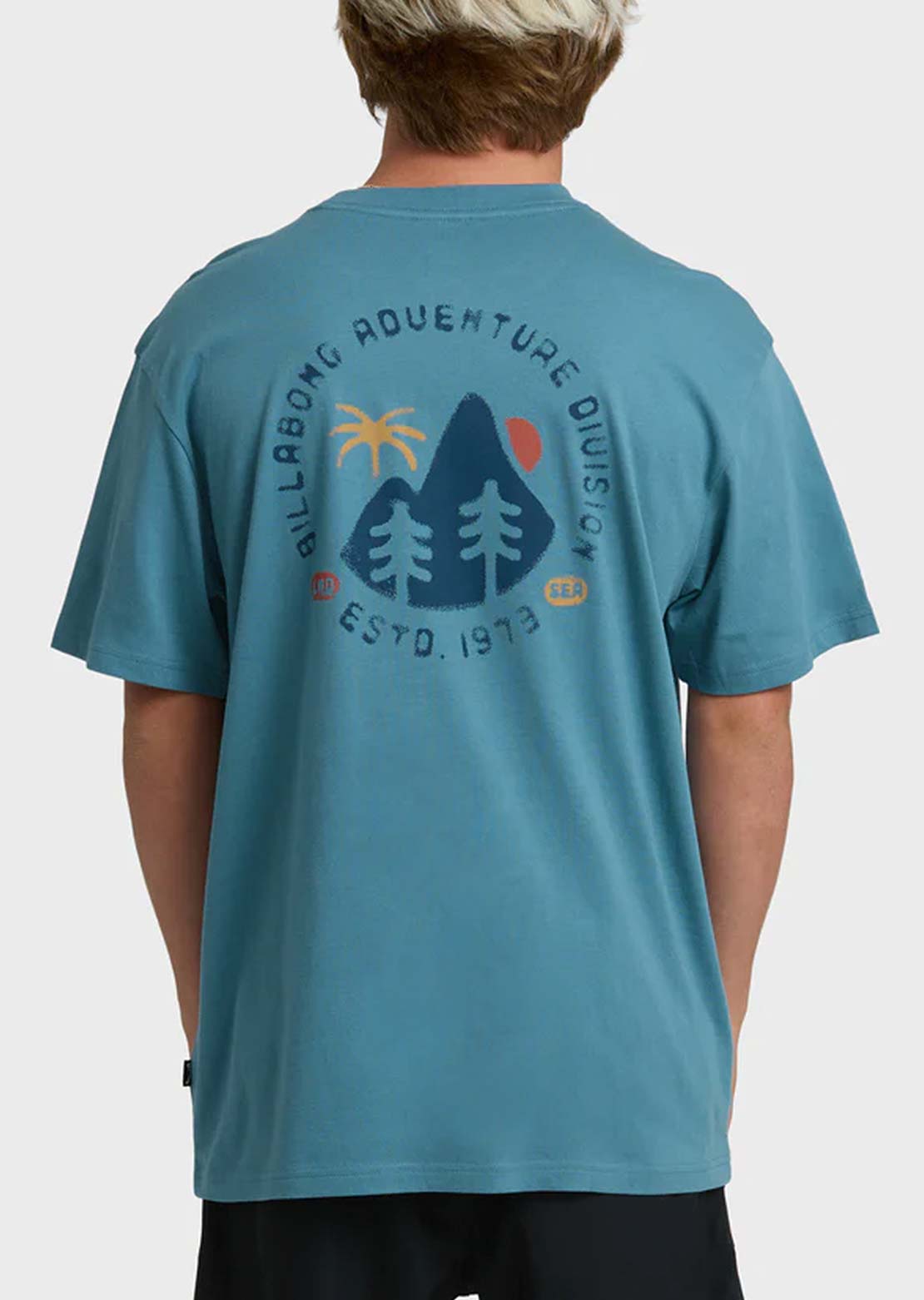 Billabong Men's Rockies Adiv Premium T-Shirt Vintage Blue