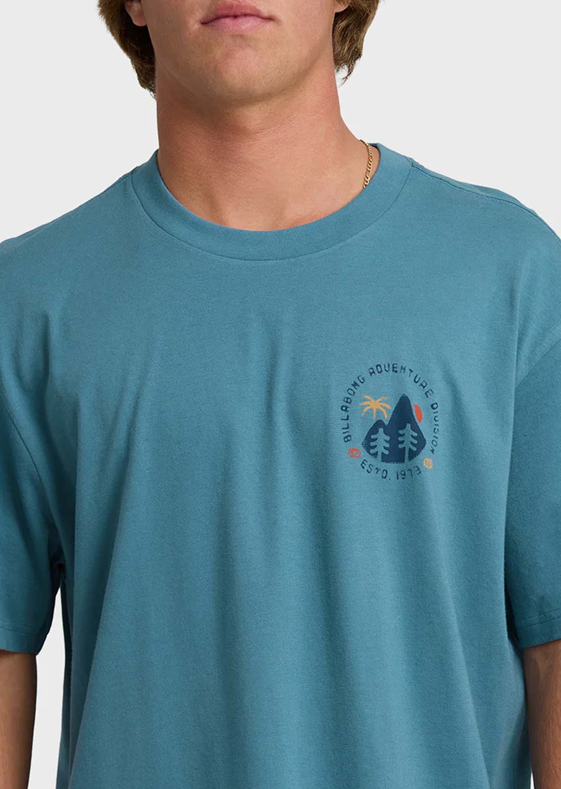 Billabong Men's Rockies Adiv Premium T-Shirt Vintage Blue