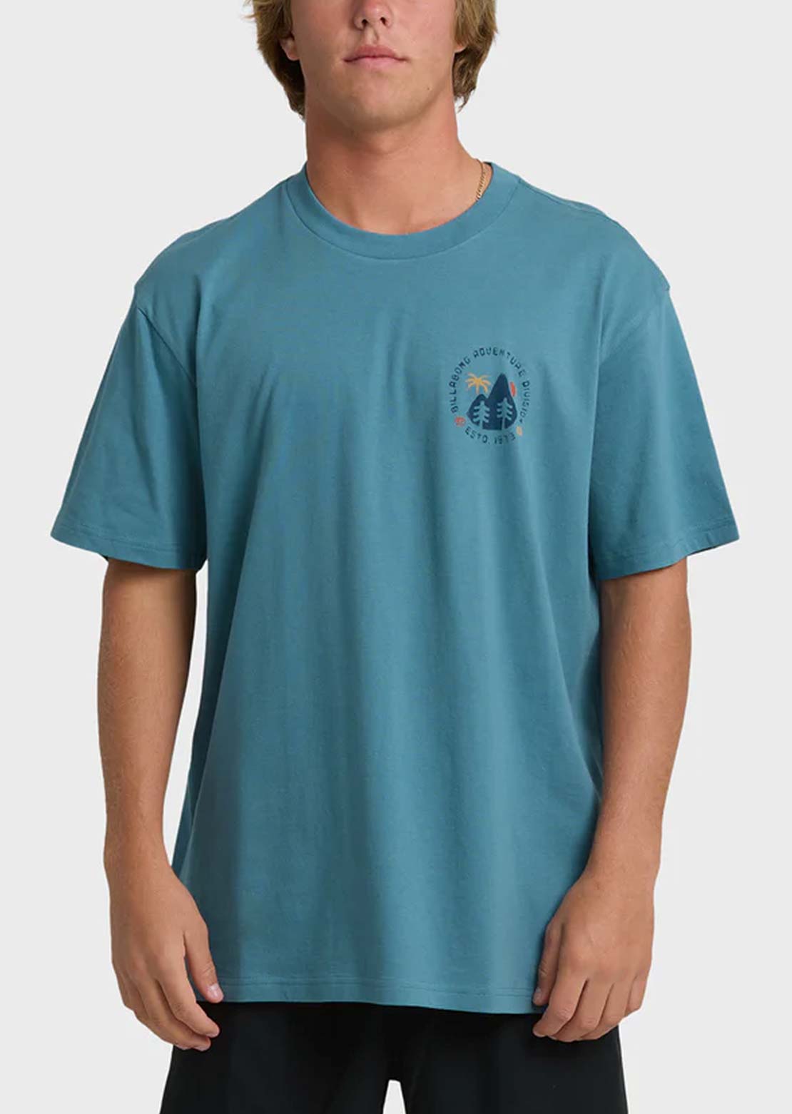 Billabong Men's Rockies Adiv Premium T-Shirt Vintage Blue