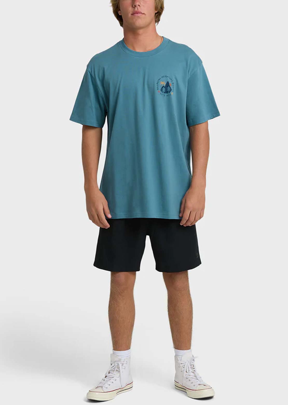 Billabong Men's Rockies Adiv Premium T-Shirt Vintage Blue