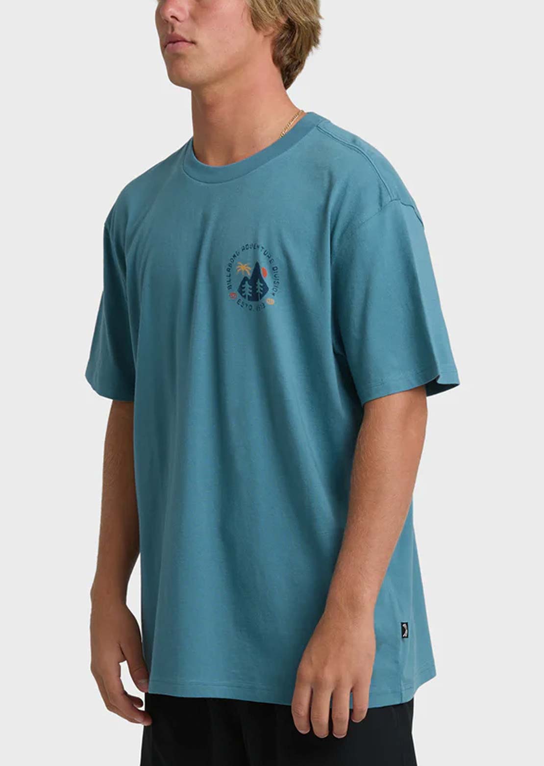 Billabong Men's Rockies Adiv Premium T-Shirt Vintage Blue