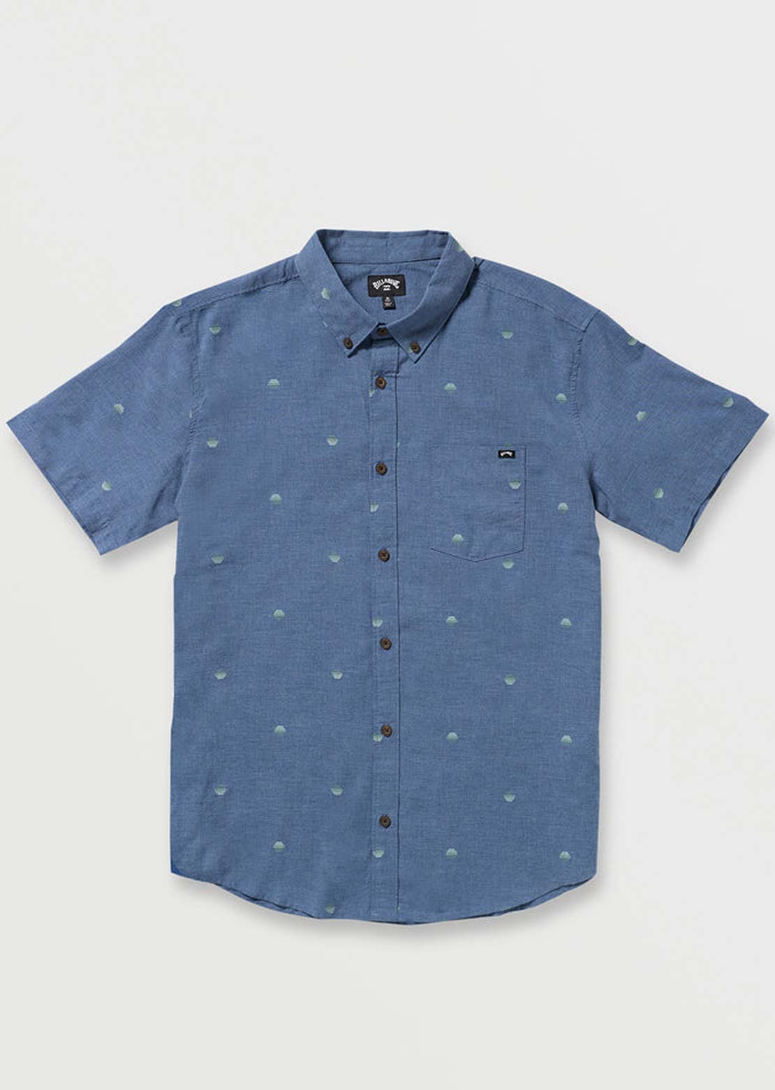 Billabong Men's Split Pill OG Button Up Shirt Deep Blue