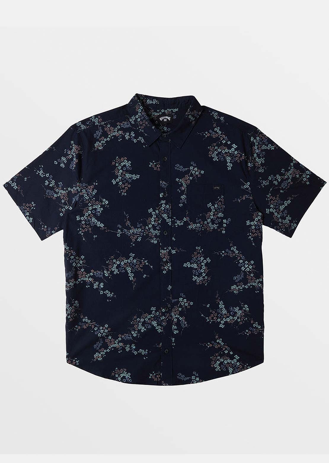 Billabong Men's Sundays Mini Button Up Shirt Dark Navy