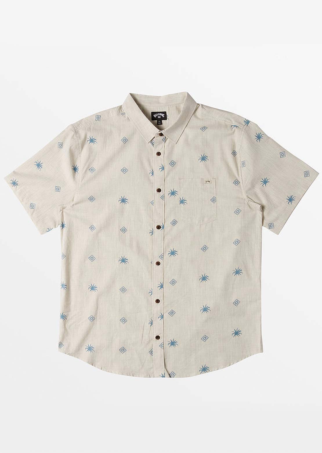 Billabong Men's Sundays Mini Button Up Shirt Cream