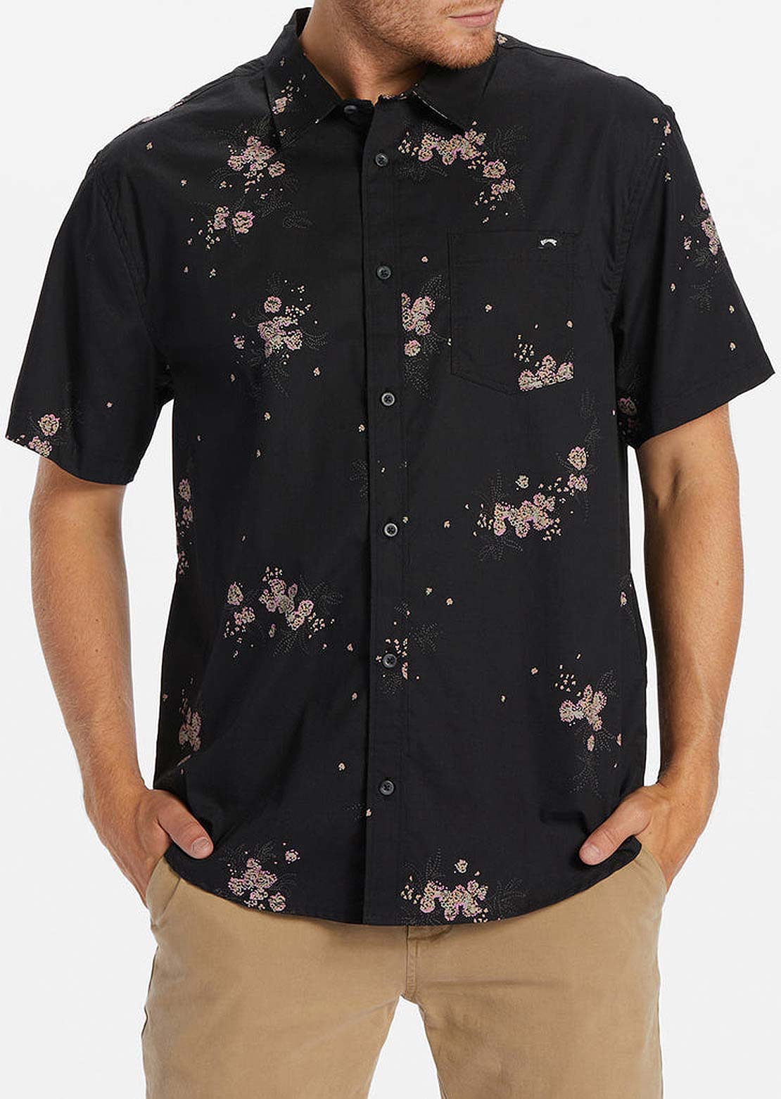 Billabong Men's Sundays Mini Button Up Shirt Phantom