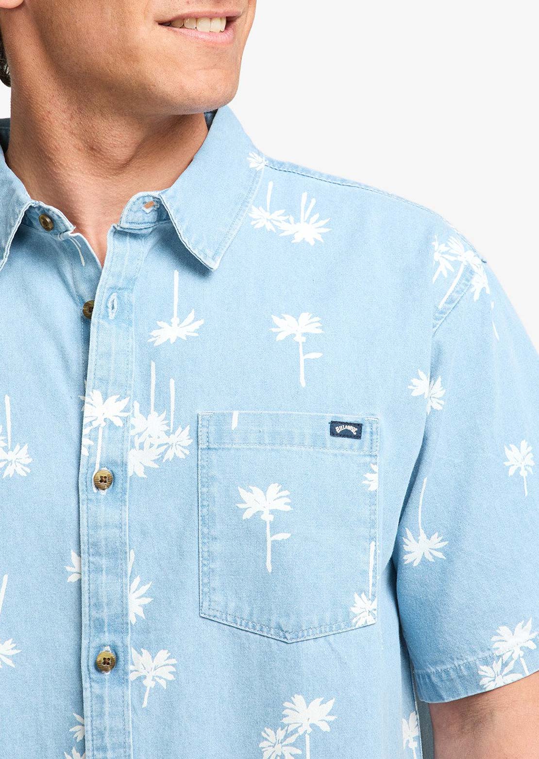 Billabong Men's Sundays Mini Button Up Shirt Corydalis Blue