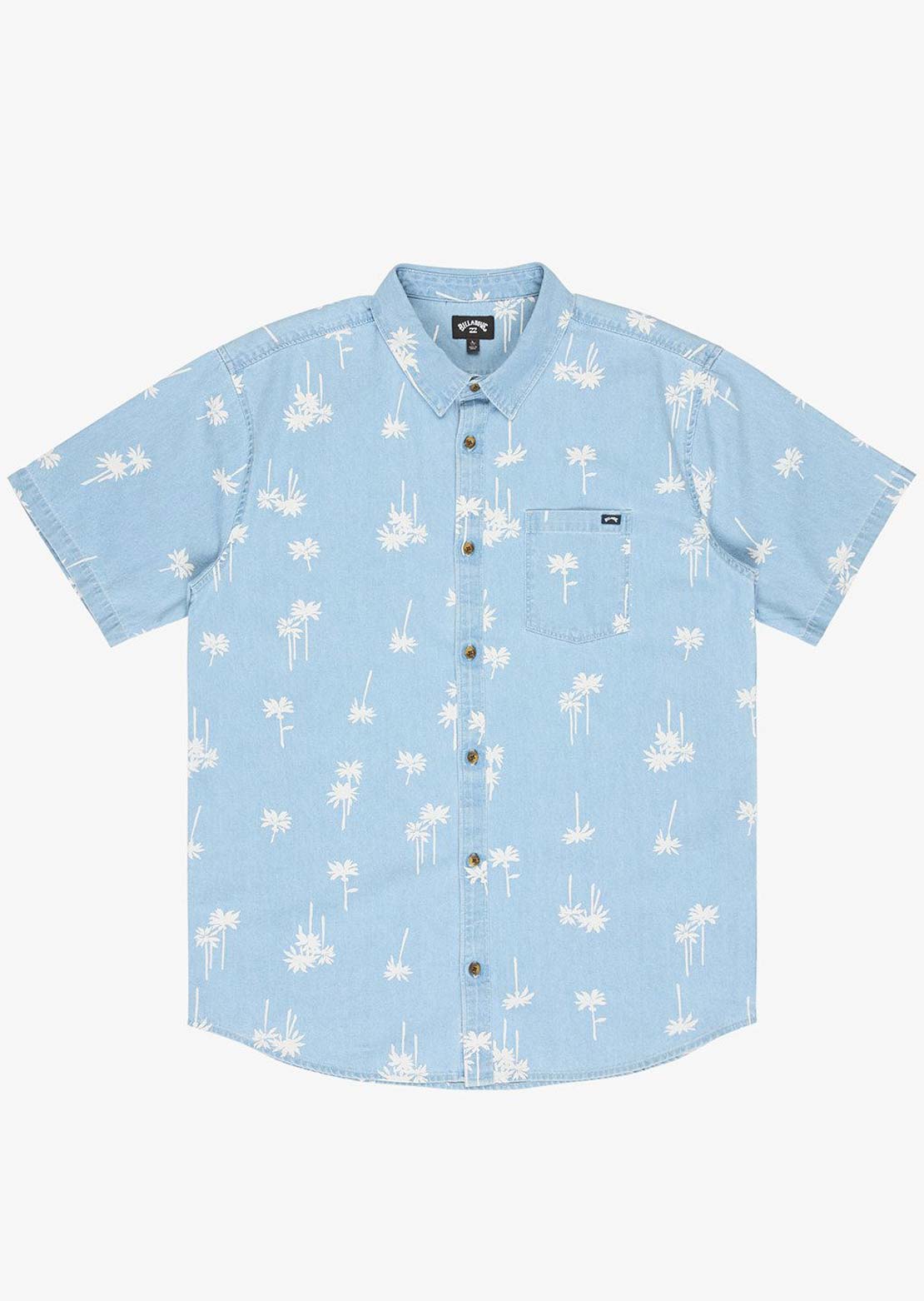 Billabong Men's Sundays Mini Button Up Shirt Corydalis Blue