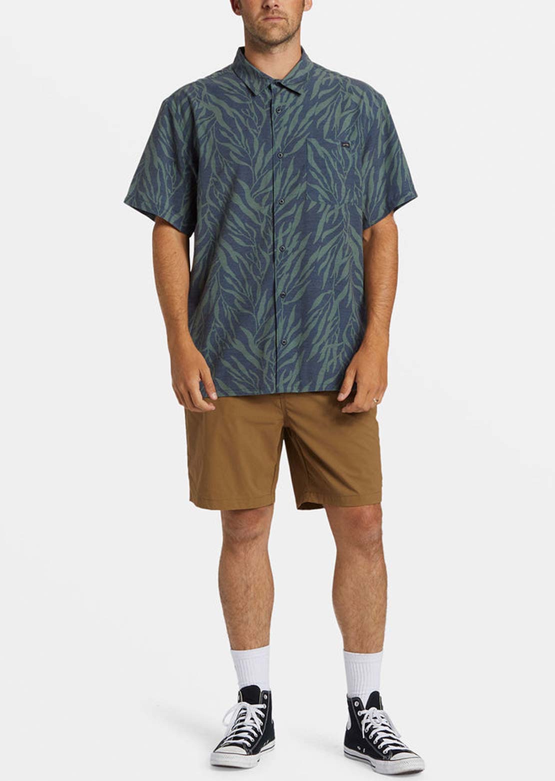 Billabong Men's Surftrek Button Up Shirts Dusty Navy