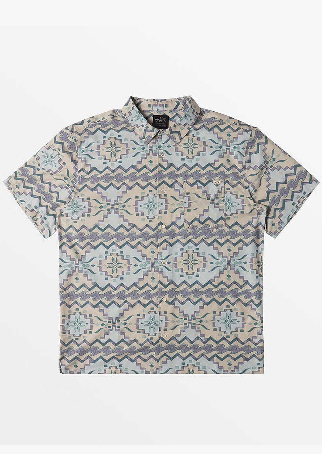 Billabong Men's Surftrek Button Up Shirts Seafoam