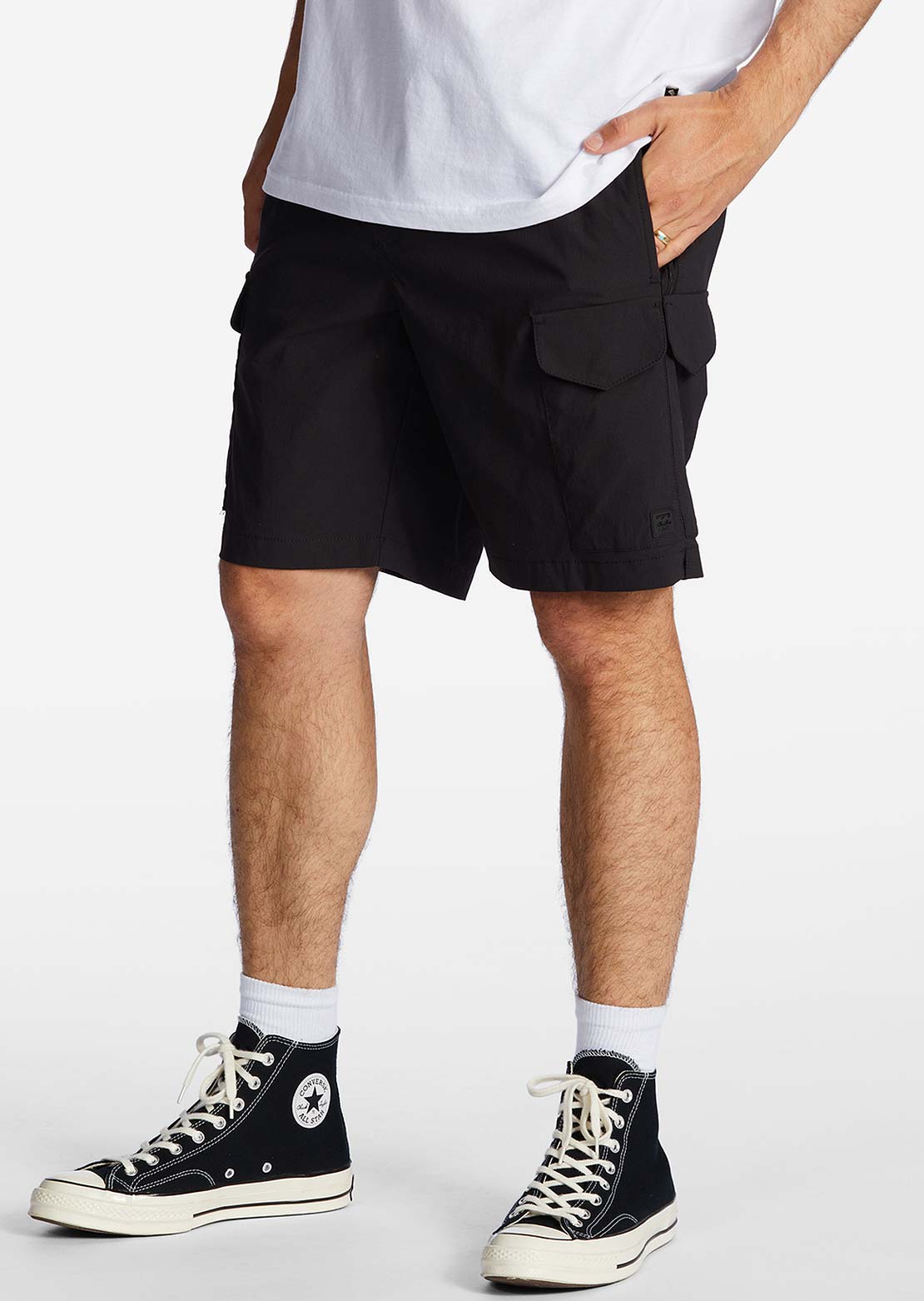 Billabong Men's Surftrek Elastic Cargo Shorts Black