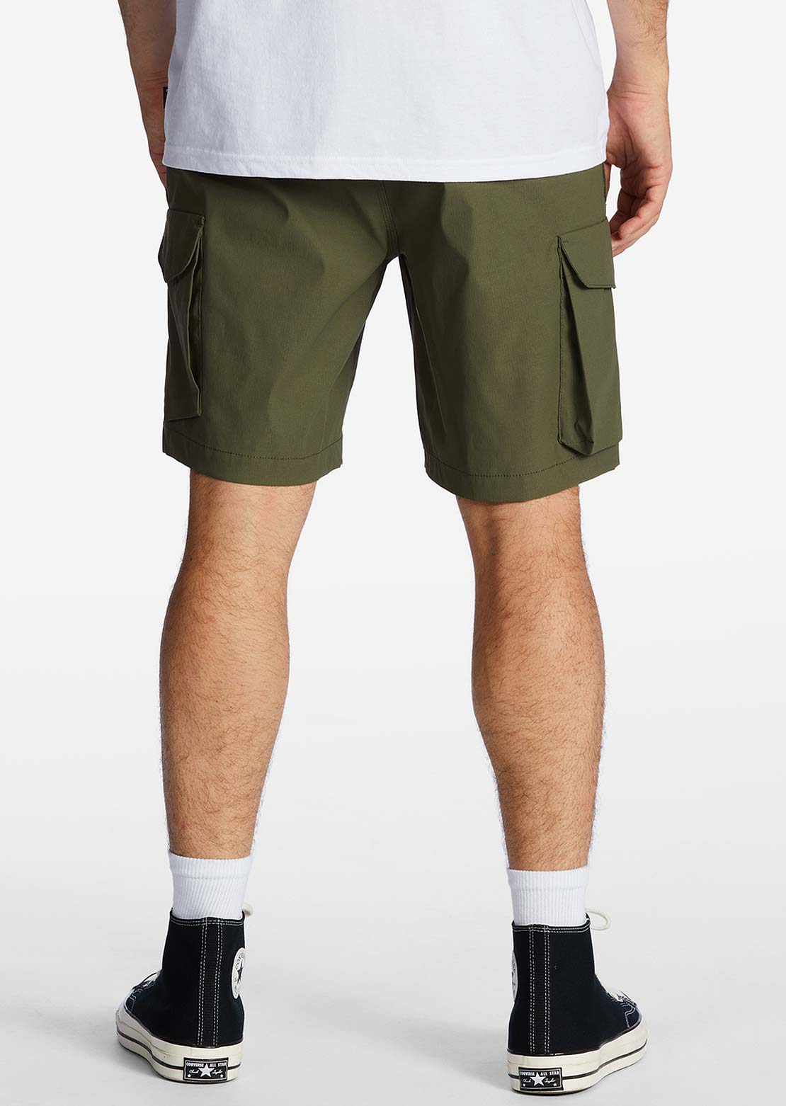 Billabong Men's Surftrek Elastic Cargo Shorts Military