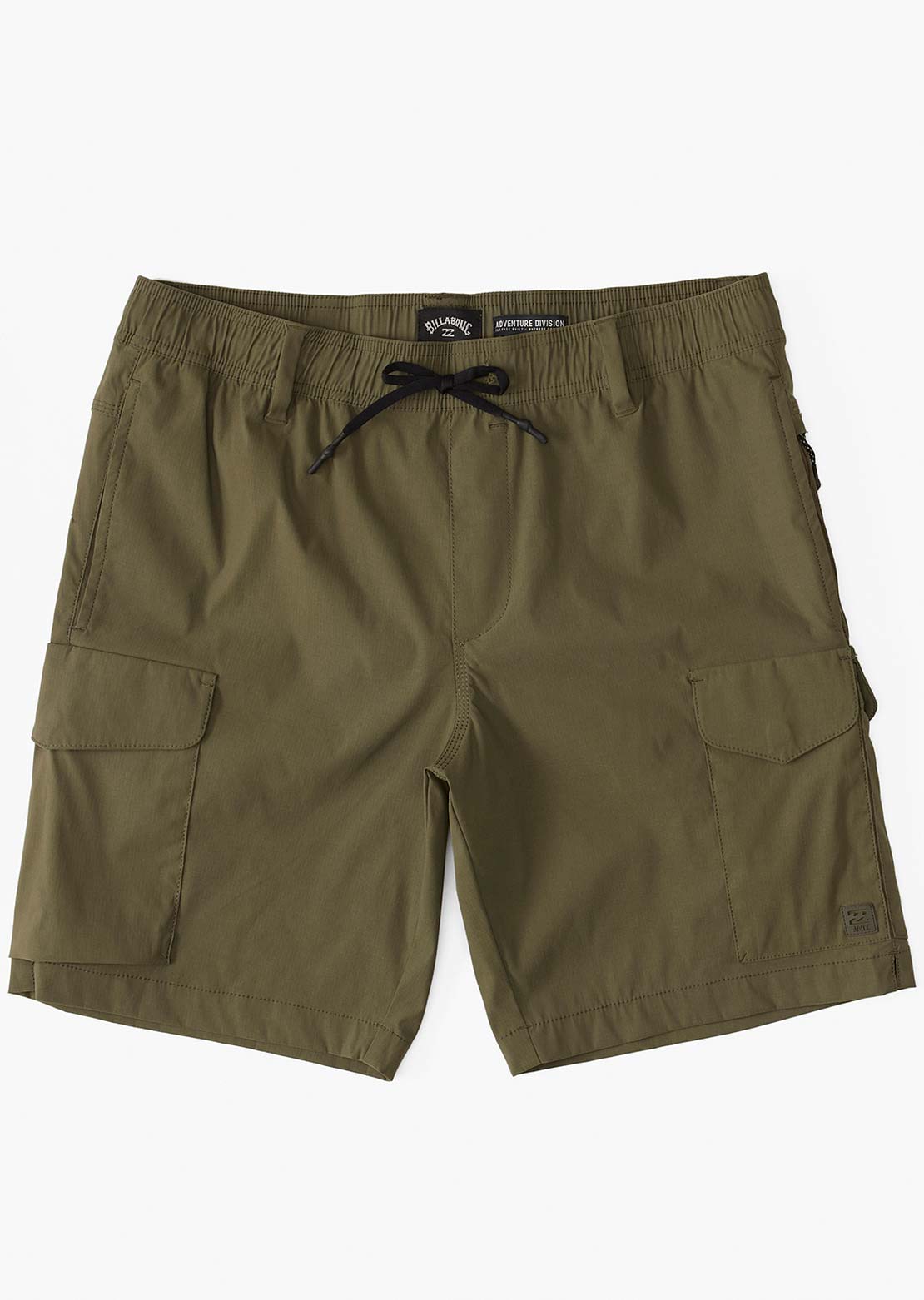 Billabong Men's Surftrek Elastic Cargo Shorts Military